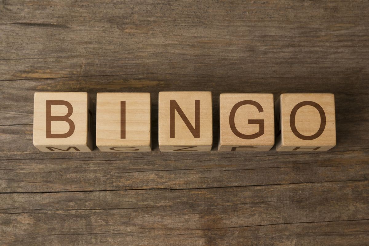Bingo word on a wooden cubes Bingo word on a wooden cubes